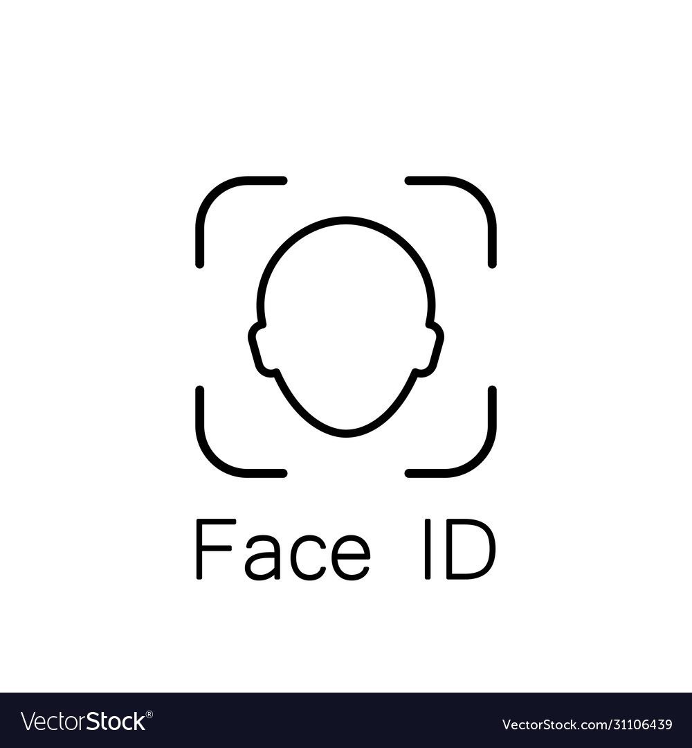 face id icon facial recognition system vector 31106439
