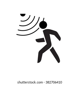 walking man symbol motion sensor 260nw 382706410