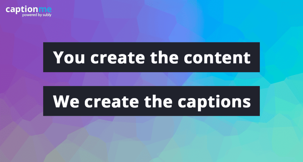 captioning service homepage content captions featured