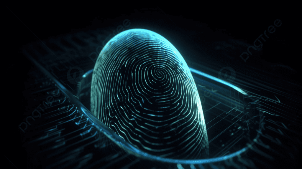 pngtree d fingerprint technology concept concept of an enlarged metal fingerprint with picture image 2738806